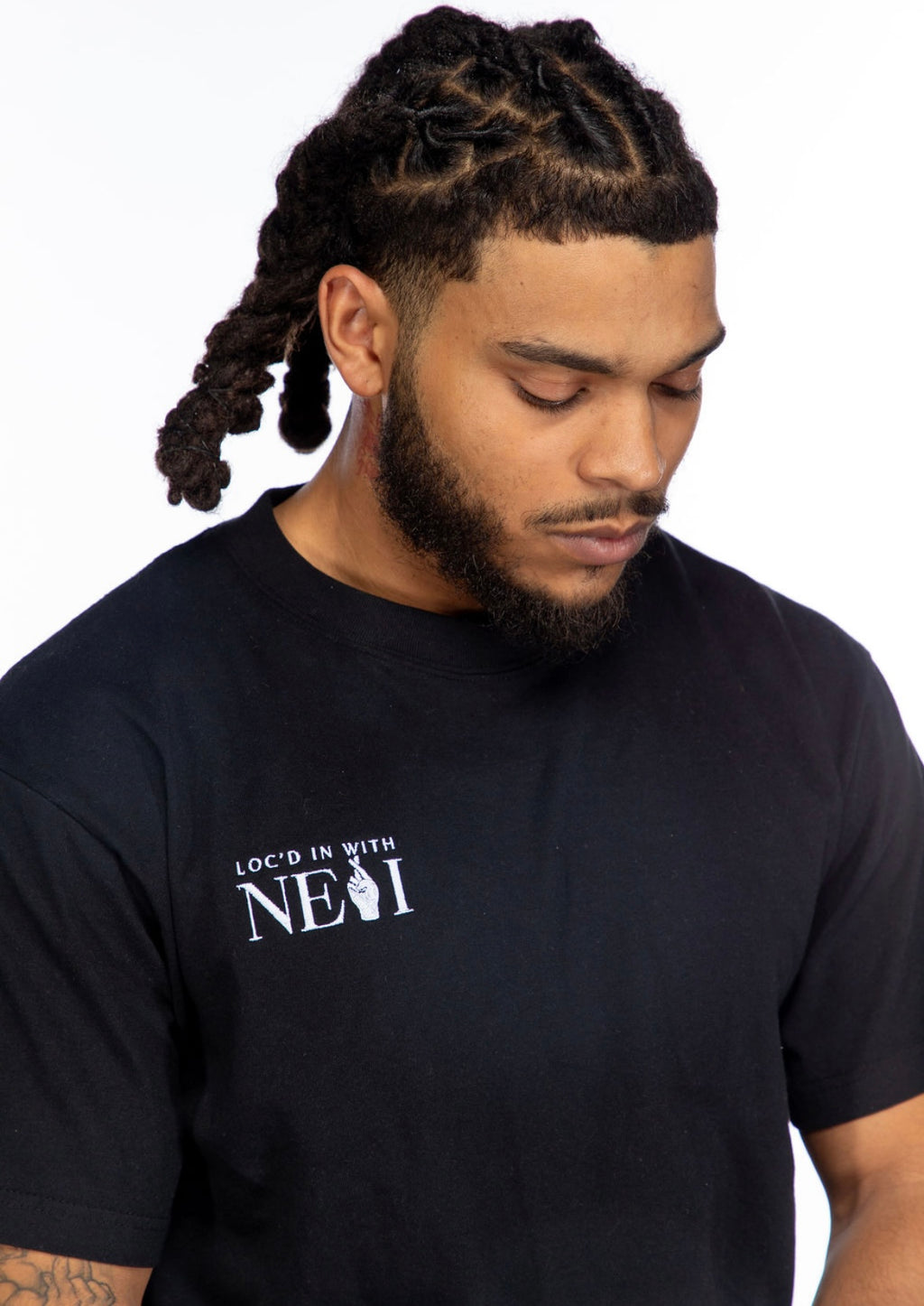 Stay Down Til You Come Up— Black Signature Tee