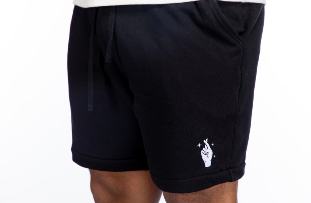 Loc’d in Signature Fleece Shorts— Black
