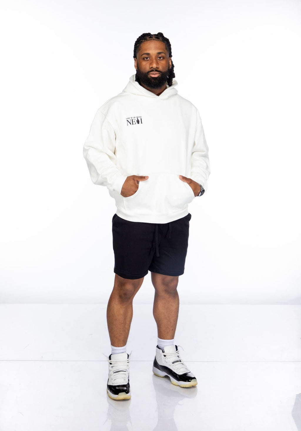 Really Loc’d In—Signature White Hoodie